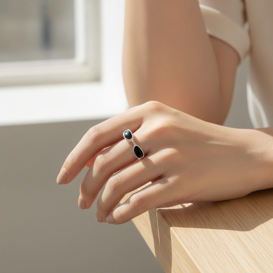Silver Slim Sunglasses Ring – jewelry (view 3)