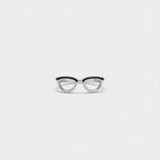 Clear & Black Rounded Eyeglass Ring Set
