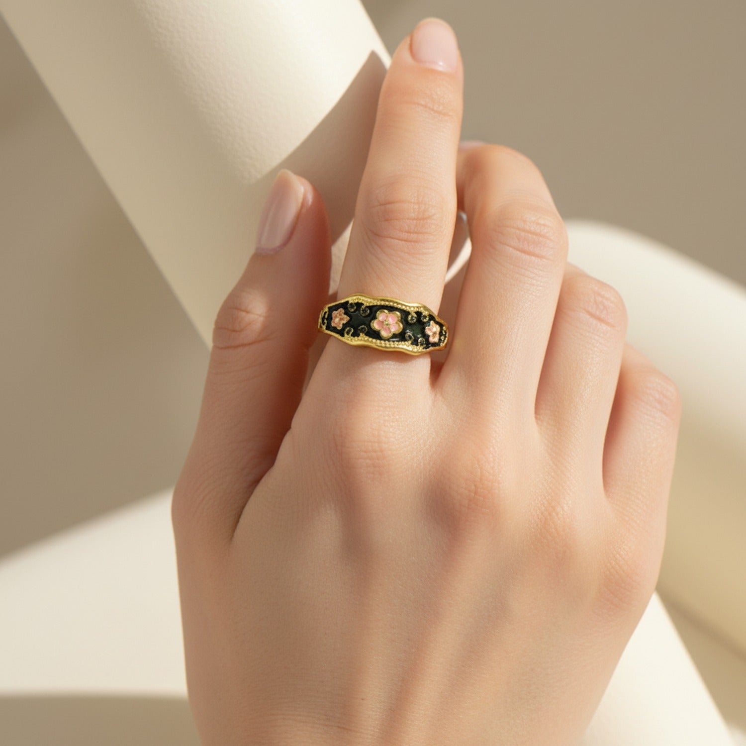 Gold Butterfly Flower Ring Set Collection
