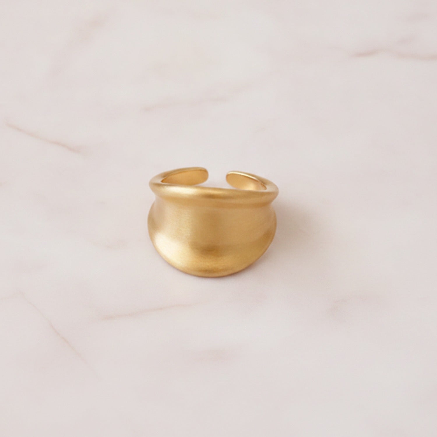 Gold Chunky Dome Cuff Ring