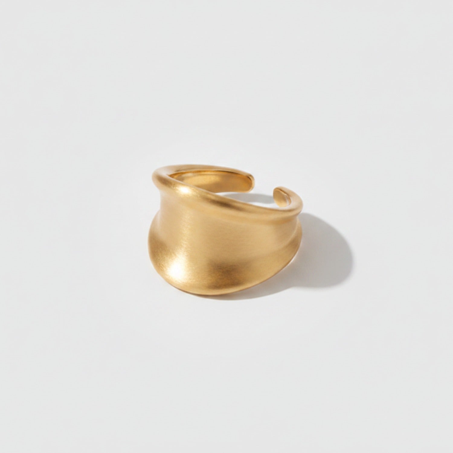 Gold Chunky Dome Cuff Ring