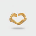 Gold Heart Ring With Diamonds