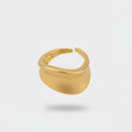 Gold Chunky Curved Open Ring