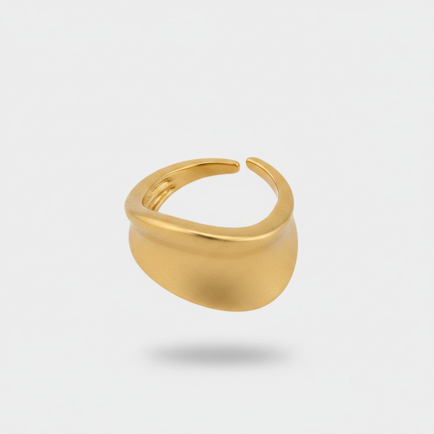 Gold Chunky Curved Open Ring
