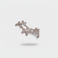 Butterfly Charm Rhinestone Silver Ring Set