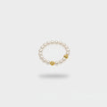 Pearl Beaded Bracelet With Gold Accents