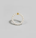 Pearl Beaded Bracelet With Gold Accents – jewelry (view 1)