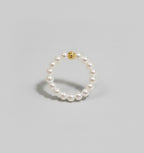 Pearl Beaded Bracelet With Gold Accents – jewelry (view 1)