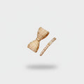 Pearl Beaded Bow Ring Set Gold