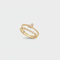 Gold Rhinestone Snake Ring Set