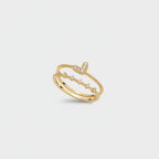 Gold Rhinestone Snake Ring Set