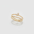 Gold Rhinestone Snake Ring Set – jewelry (view 1)