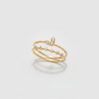 Gold Rhinestone Snake Ring Set – jewelry (view 1)