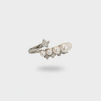 Pearl And Rhinestone Elegant Ring Set