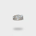 Pearl and Rhinestone Silver Band Ring