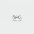 Pearl and Rhinestone Cluster Ring Set