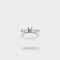 Silver Chain Link Initial H Ring