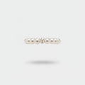 Pearl Beaded Ring With Silver Spacer