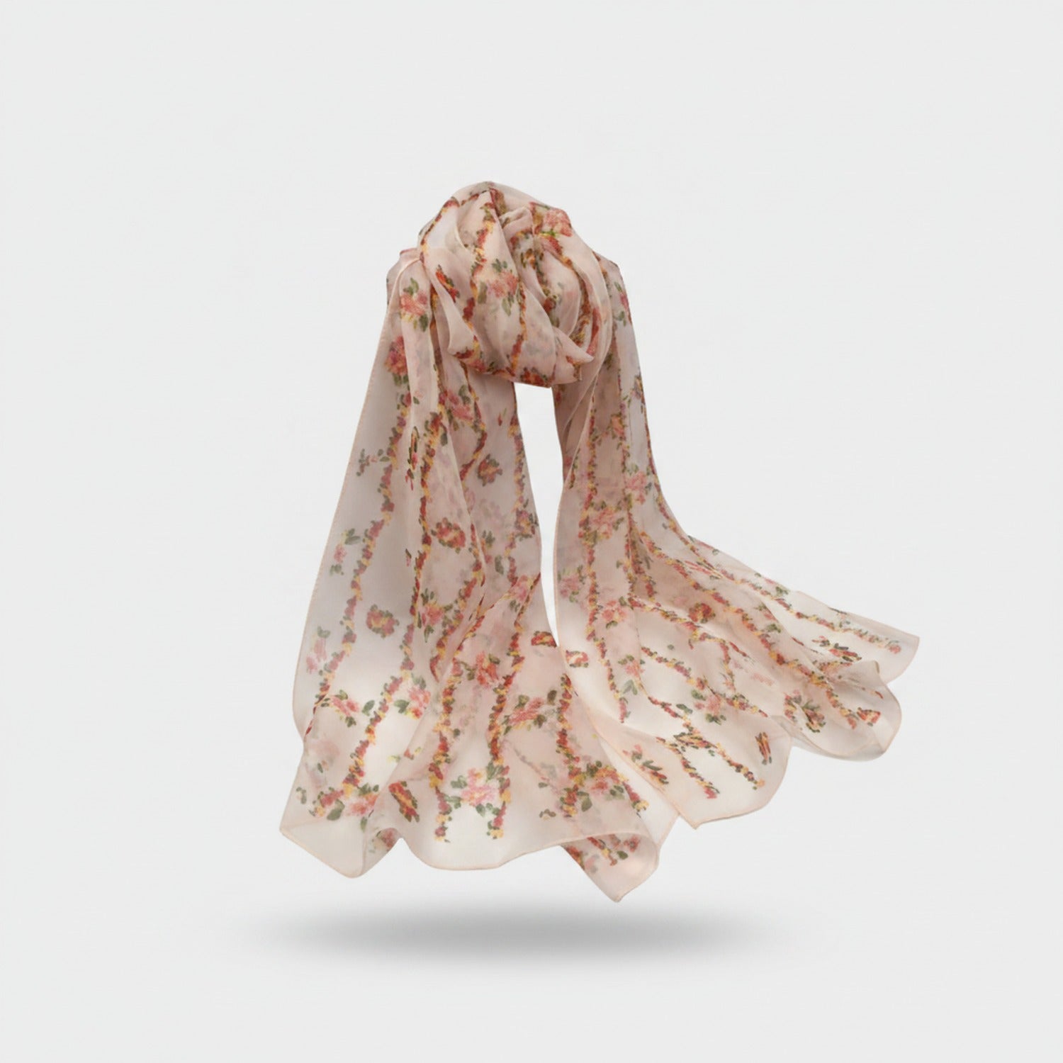 Floral Lightweight Chiffon Scarf Wrap