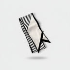 Striped Black & White Triangle Scarf Wrap