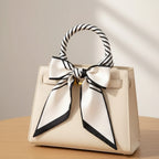 Striped Black & White Triangle Scarf Wrap