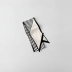 Striped Black & White Triangle Scarf Wrap – scarves & belts (view 1)
