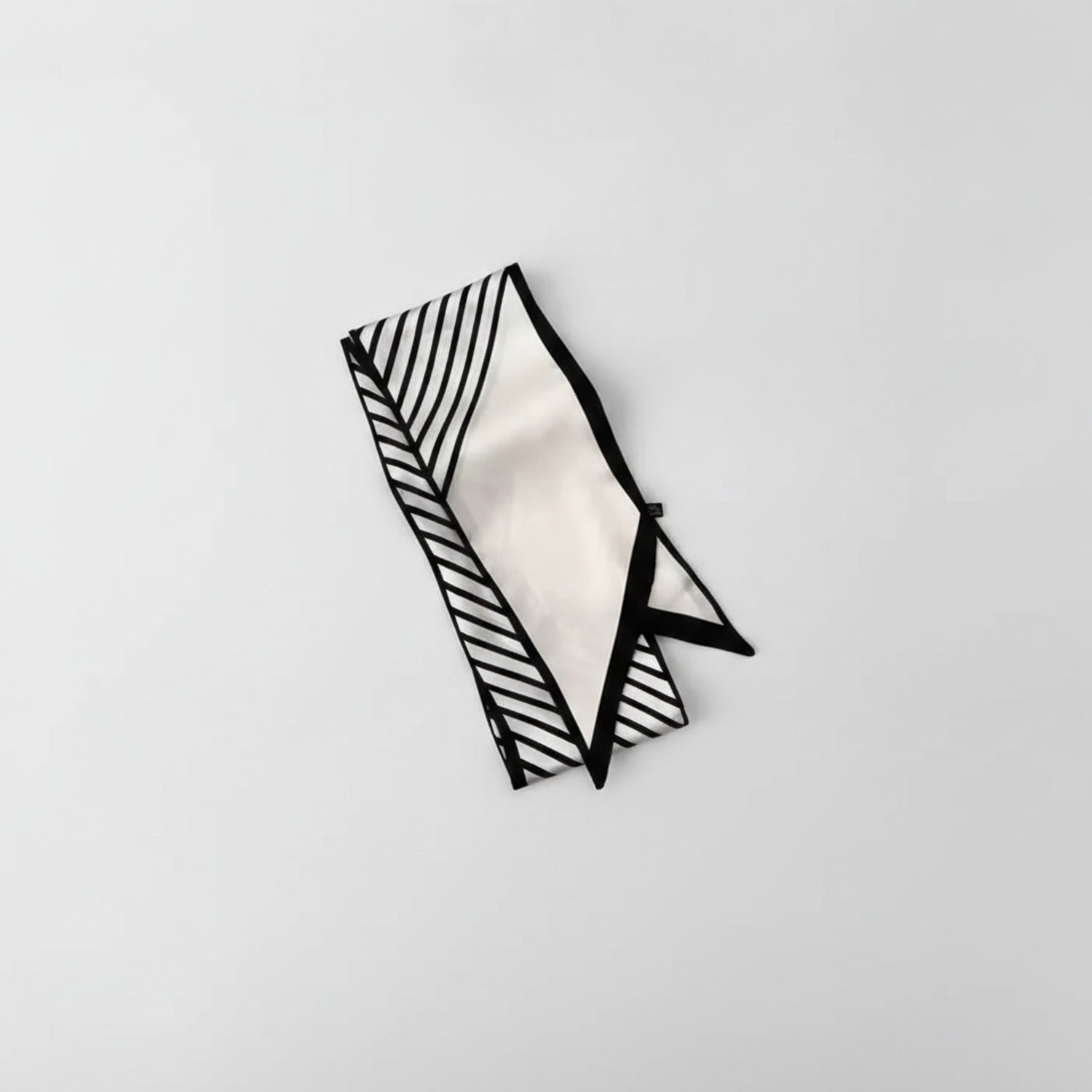 Striped Black & White Triangle Scarf Wrap