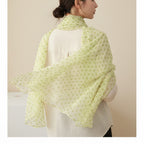 Sage Polka Dot Lightweight Scarf Wrap