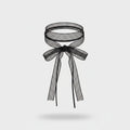 Black Lace Bow Choker Ring Set