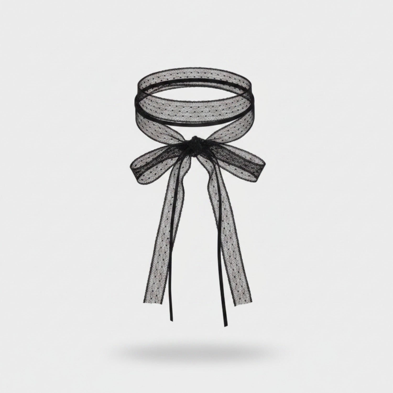 Black Lace Bow Choker Ring Set