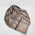 Mixed Print Silk Scarf - Light Brown