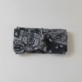 Bandana Paisley Print Hair Wrap Headband - Black – hair accessories (view 1)