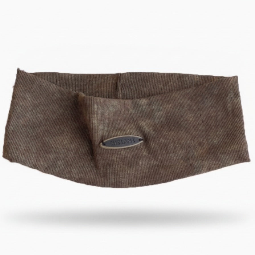 Ribbed Knit Headwrap in Taupe - Rust Brown – hair accessories (view 1)