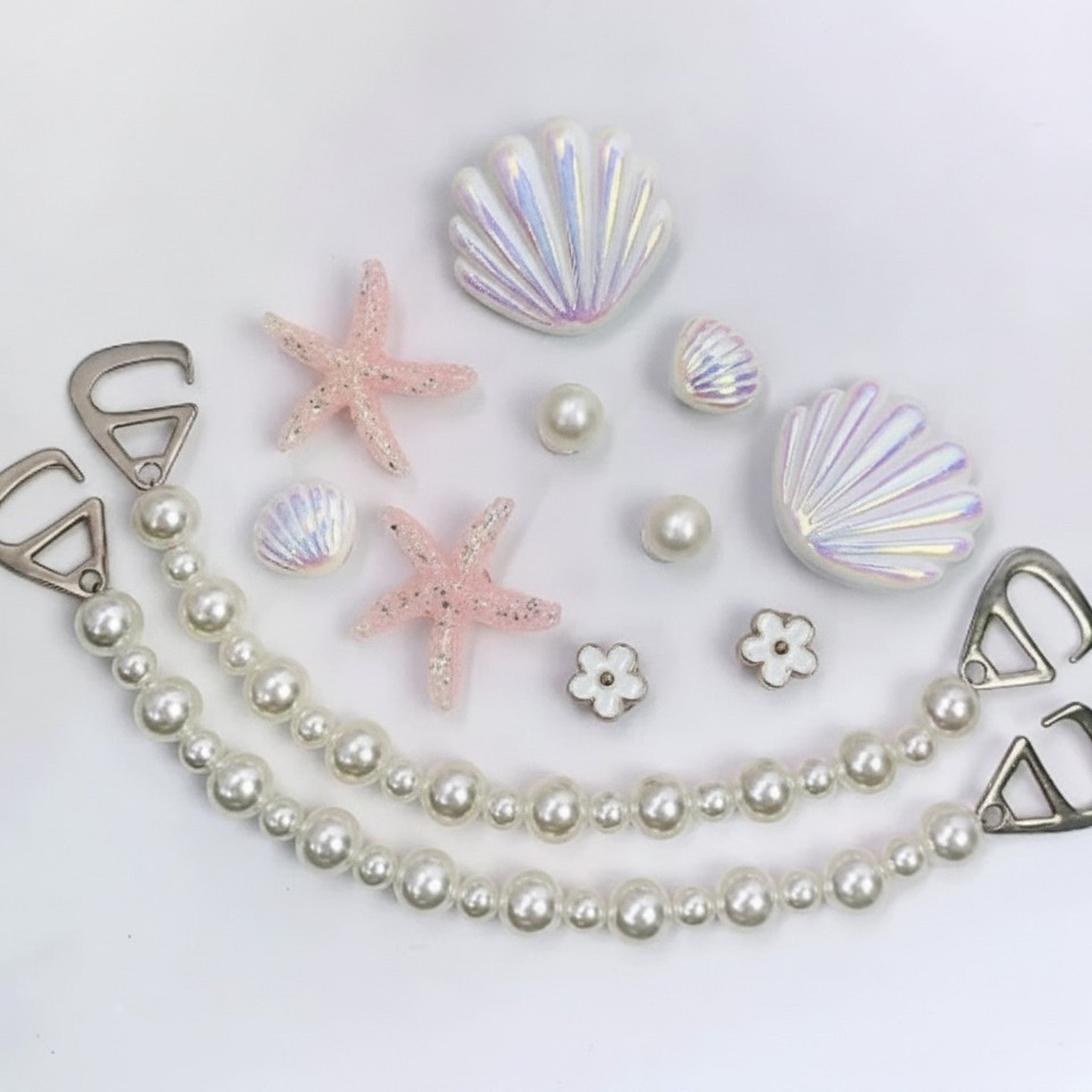 Starfish Shell Pearl Shoe Charm Set – apparel accessories (view 1)