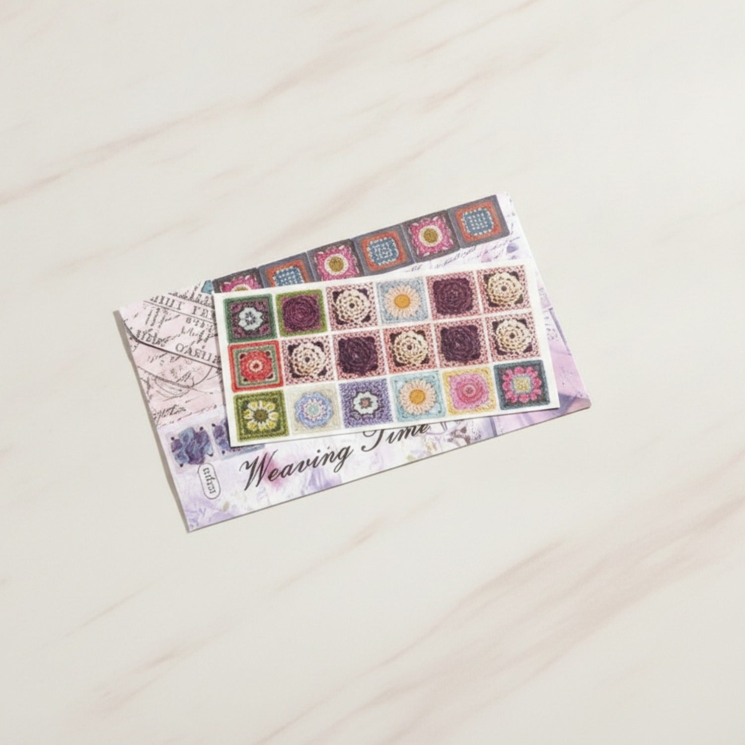 Decorative Tile Block Stacking Stationery Set