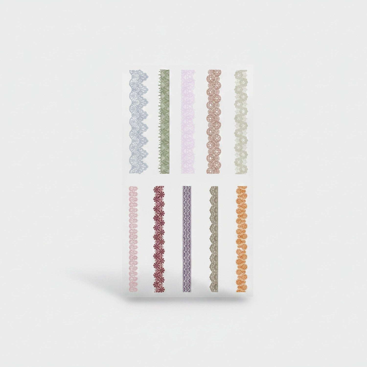 Lace Embellishment Sticker Strips Decorative Paper Pack