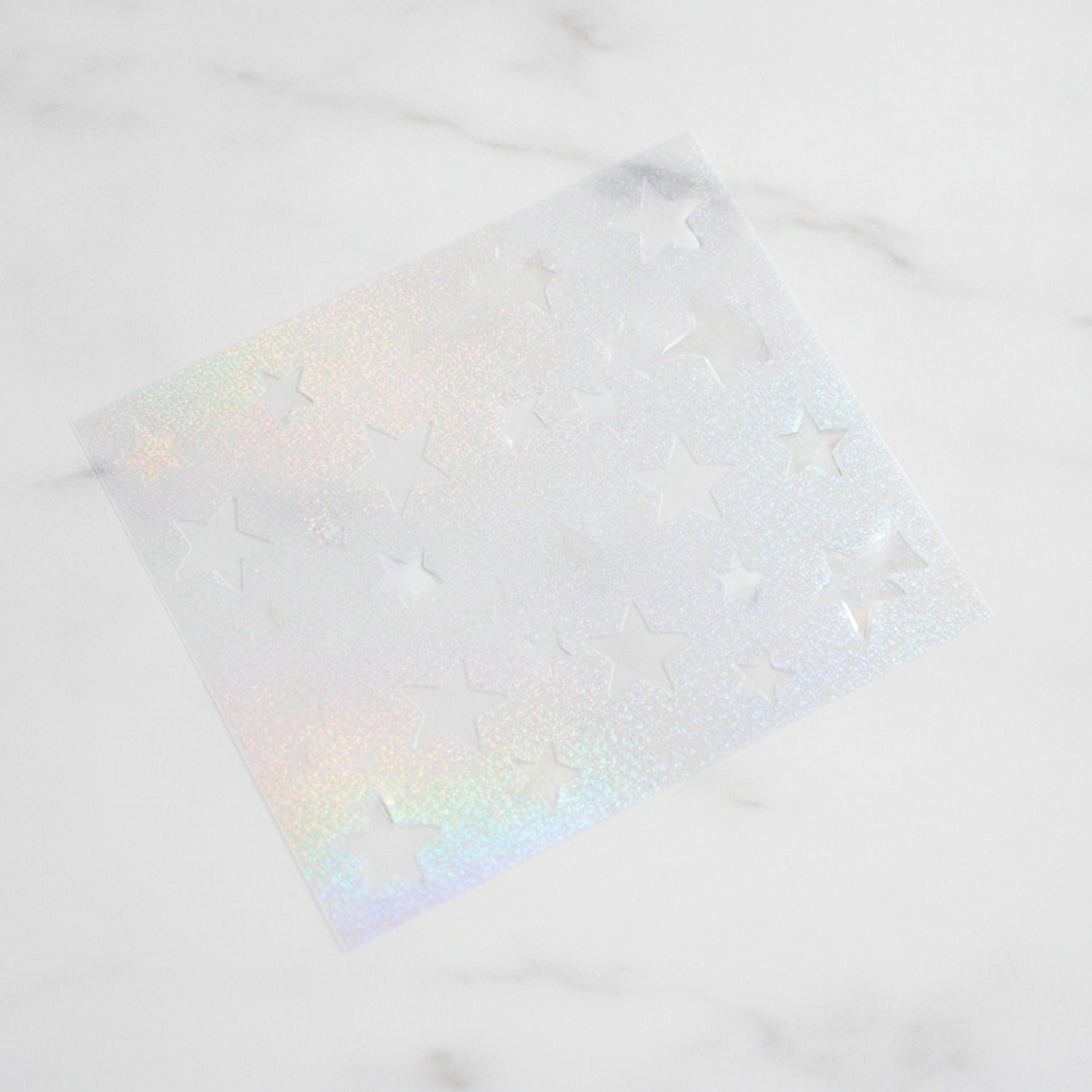Purple Obsidian Star Clear Holographic Film Sticker