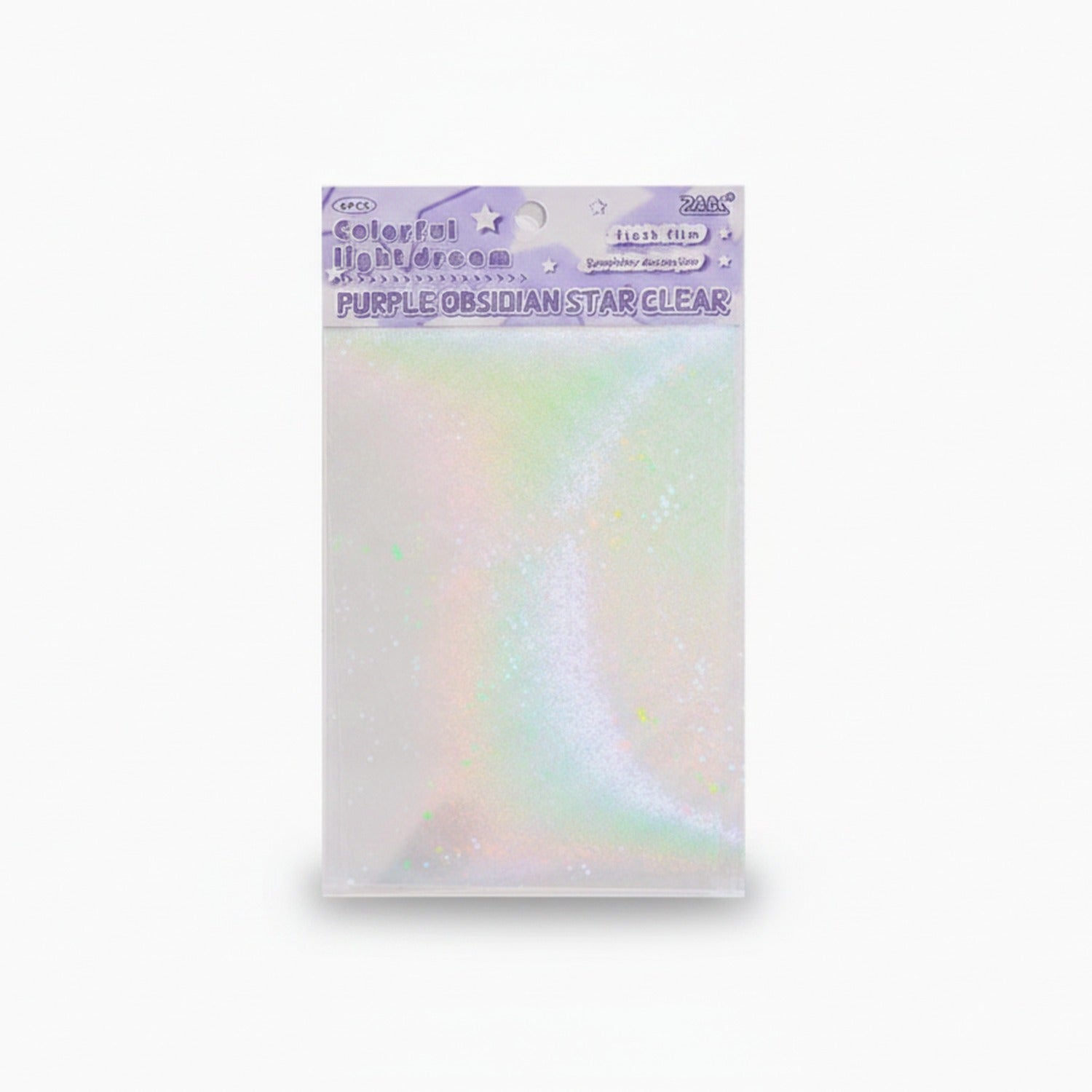 Purple Obsidian Star Clear Holographic Film Sticker