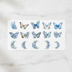 Blue Butterfly Dream Sticker Sheet Set – stationery (view 2)