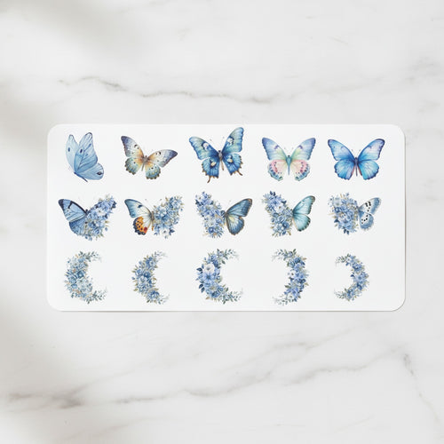 Blue Butterfly Dream Sticker Sheet Set