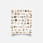 Vintage Aesthetic Sticker Sheet Collection Set – stationery (view 1)