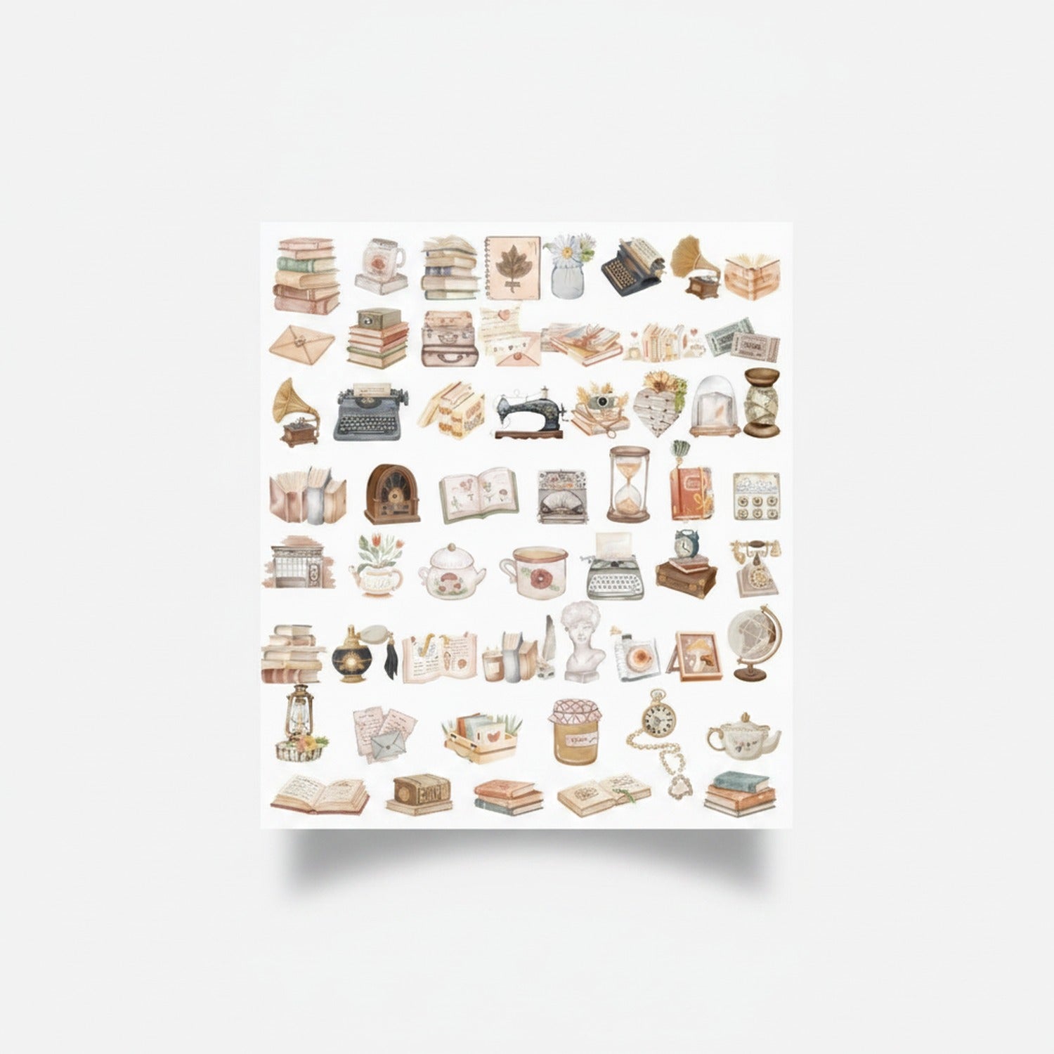Vintage Aesthetic Sticker Sheet Collection Set