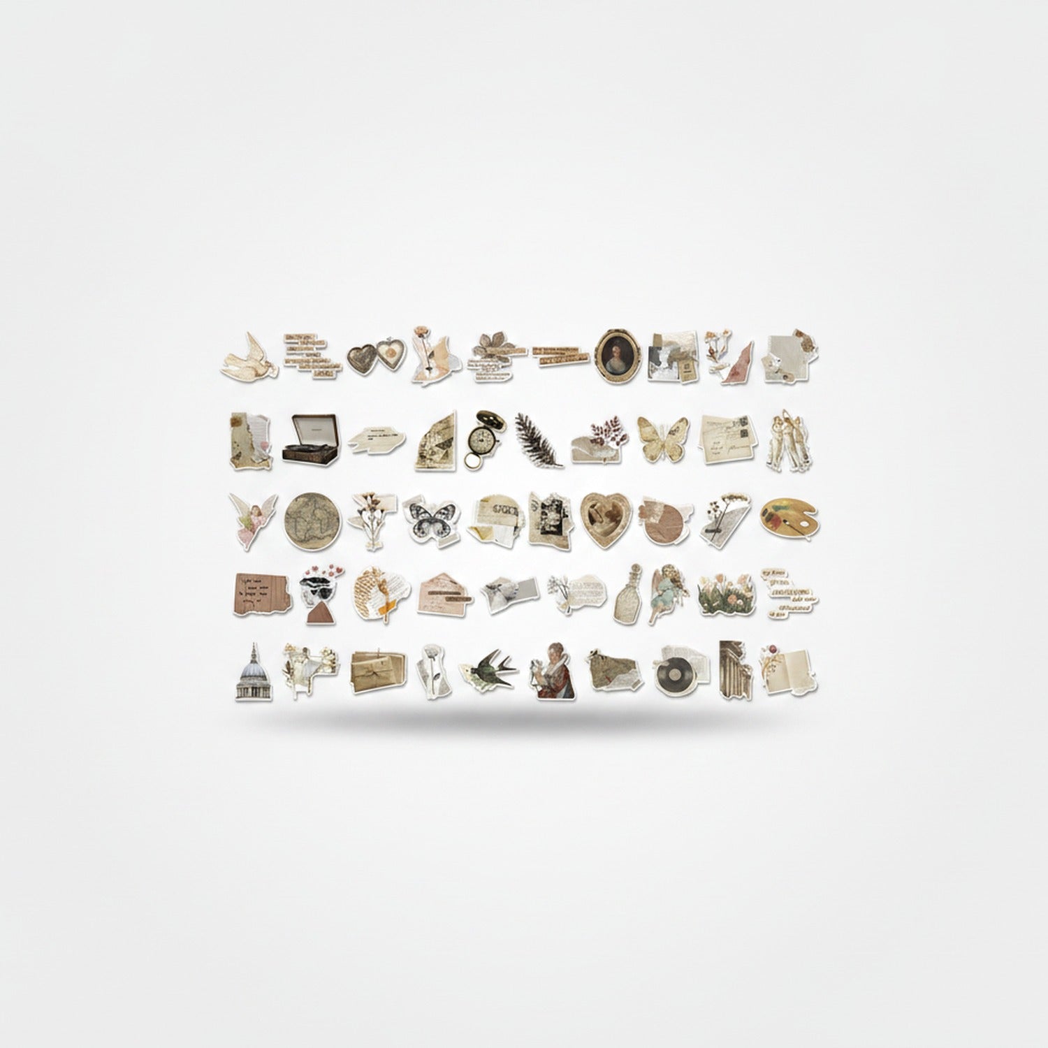 Vintage Sticker Sheet Aesthetic Collage Pack