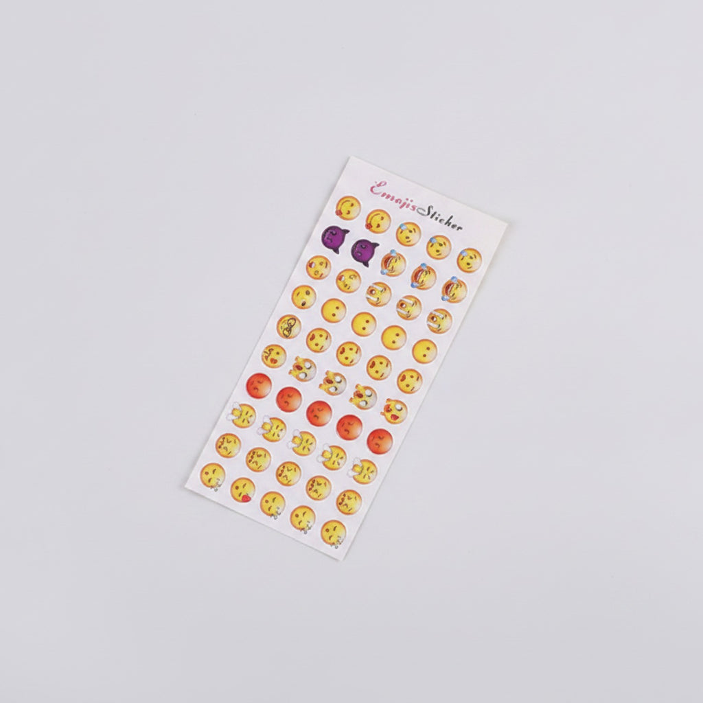 Emoji Sticker Sheets Colorful Smile Faces – stationery (view 1)