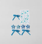 Butterfly & Star Hair Clip Set - Blue – hair accessories (view 1)