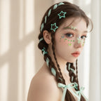 Butterfly & Star Hair Clip Set - Green – hair accessories (view 3)