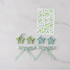 Butterfly & Star Hair Clip Set - Green