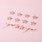 Butterfly & Star Hair Clip Set - Pink