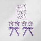 Butterfly & Star Hair Clip Set - Purple – hair accessories (view 1)