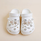 Pearl Flower Starfish Shoe Charms with Chains – apparel accessories (view 1)